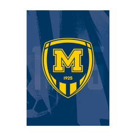 Metalist 1925 autograph card - logo on a blue background
