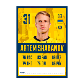 Metalist 1925 autograph card - Artem Shabanov