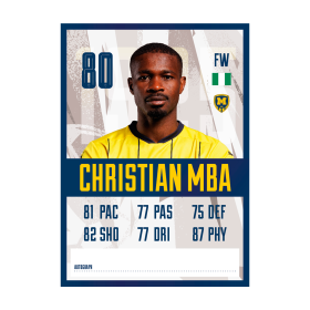 Metalist 1925 autograph card - Christian Mba