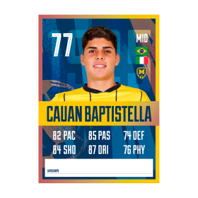 Metalist 1925 autograph card - Cauan Baptistella