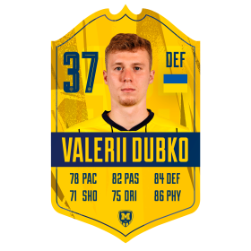 FIFA Card (PVC, A3)  - Valerii Dubko