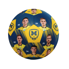 Souvenir football featuring the Metalist 1925 players